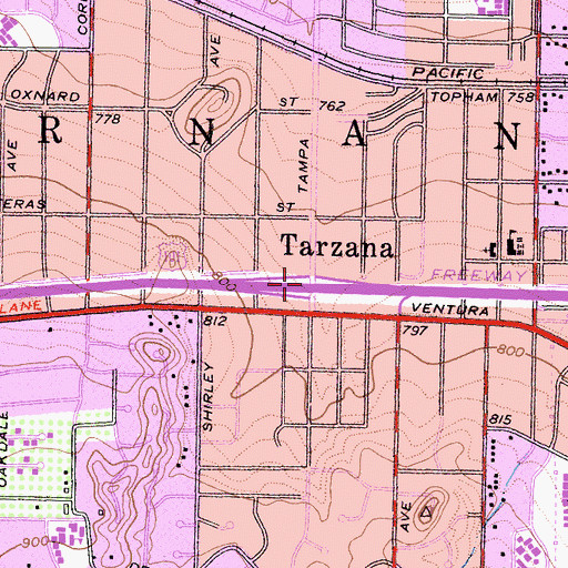 Topographic Map of Exit 24, CA