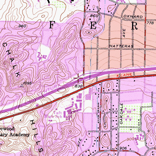 Topographic Map of Exit 25, CA