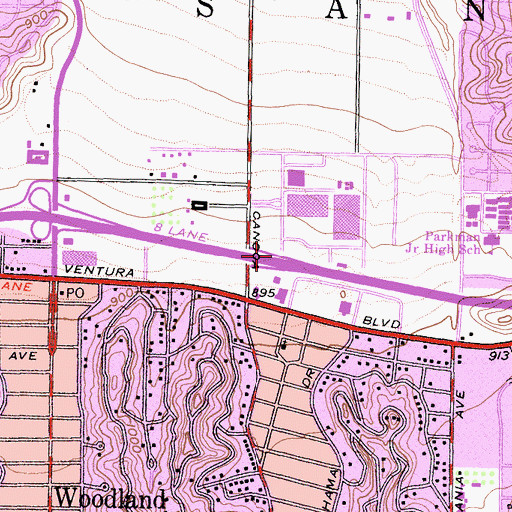 Topographic Map of Exit 26B, CA
