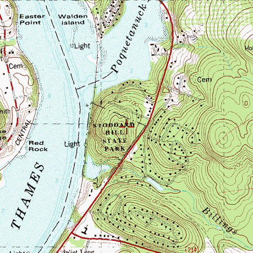Topographic Map of Stoddard Hill, CT