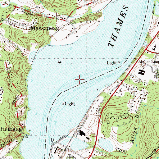 Topographic Map of Long Reach Upper, CT