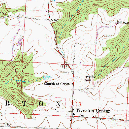 Topographic Map of Yankee Ridge, OH