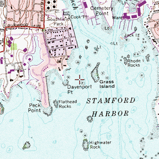 Topographic Map of Inner Reach, CT