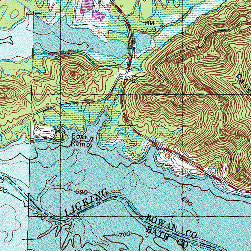 Topographic Map of Alfrey Church, KY