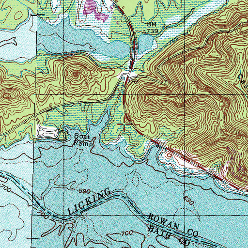 Topographic Map of Coswell School (historical), KY