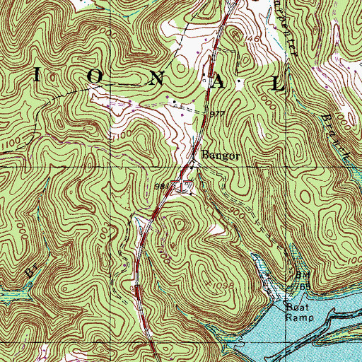 Topographic Map of Mount Hope School (historical), KY