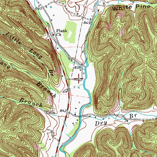 Topographic Map of Clark School (historical), KY