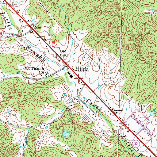 Topographic Map of Hilda School (historical), KY