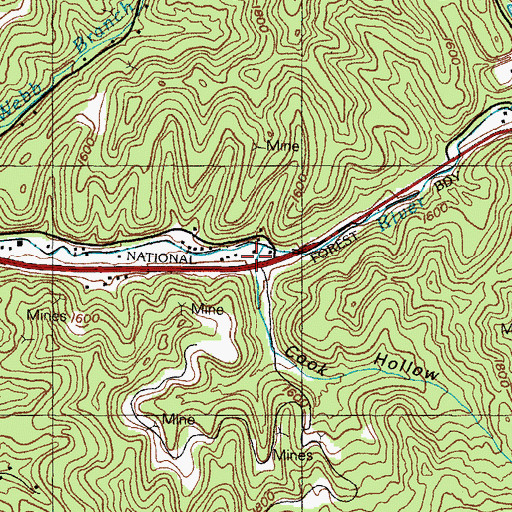 Topographic Map of Wright Post Office (historical), KY