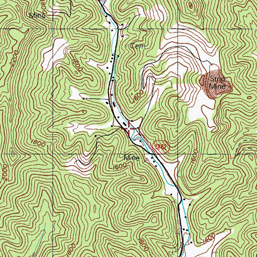 Topographic Map of Arch Post Office (historical), KY