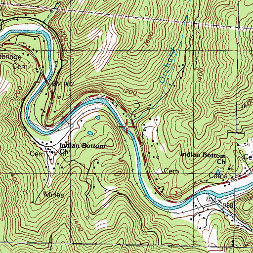 Topographic Map of Ulvah Post Office (historical), KY