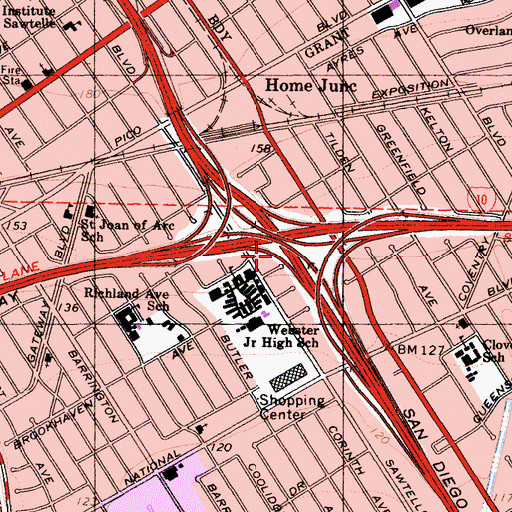 Topographic Map of Exit 3B, CA