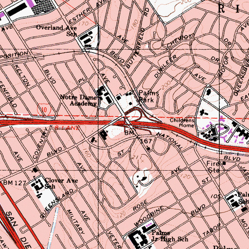 Topographic Map of Exit 4, CA