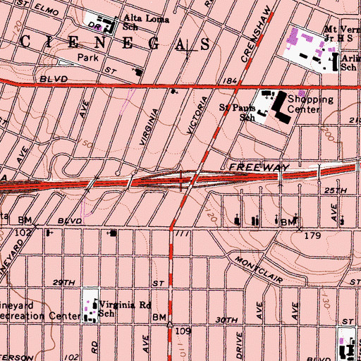 Topographic Map of Exit 9, CA