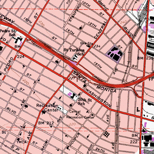 Topographic Map of Exit 15A, CA