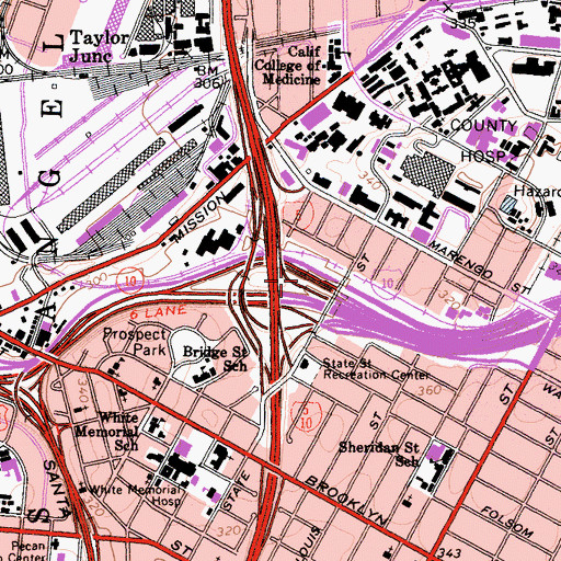 Topographic Map of Exit 17, CA