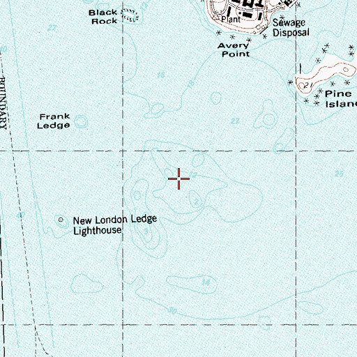 Topographic Map of Pine Island Channel, CT