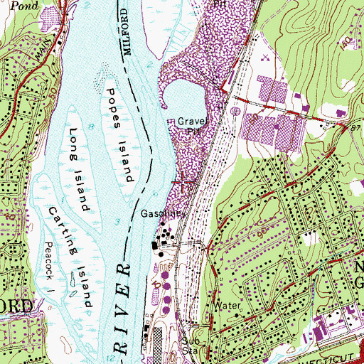 Topographic Map of Culvar Bar, CT