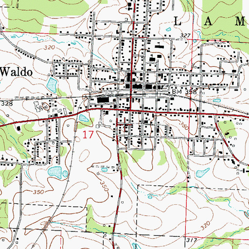 Topographic Map of First Missionary Baptist Church, AR