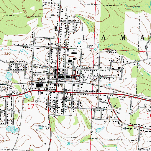 Topographic Map of Waldo Water Tower, AR