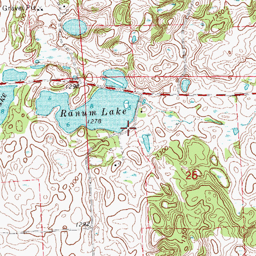 Topographic Map of School Number 12 (historical), MN