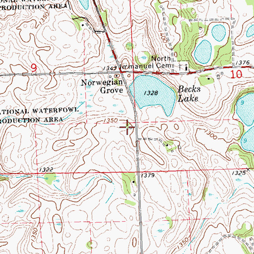Topographic Map of School Number 48 (historical), MN