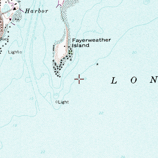 Topographic Map of Black Rock Reach, CT