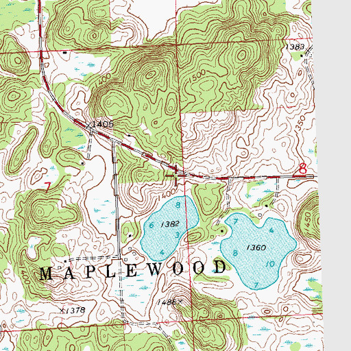 Topographic Map of School Number 156S (historical), MN