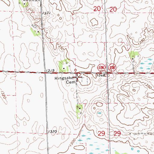 Topographic Map of School Number 194 (historical), MN