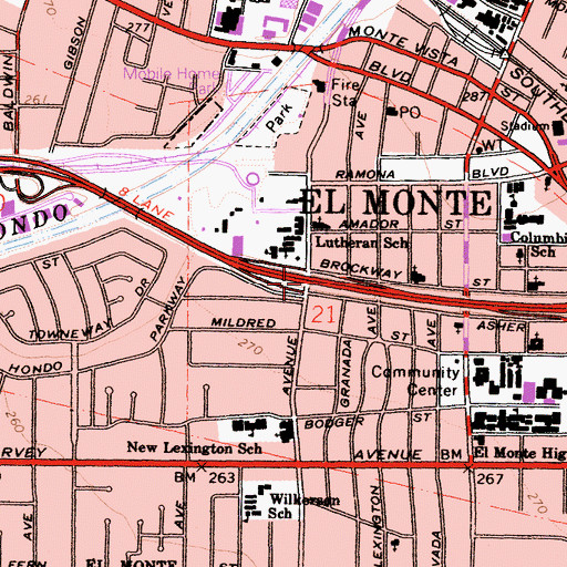 Topographic Map of Exit 28, CA