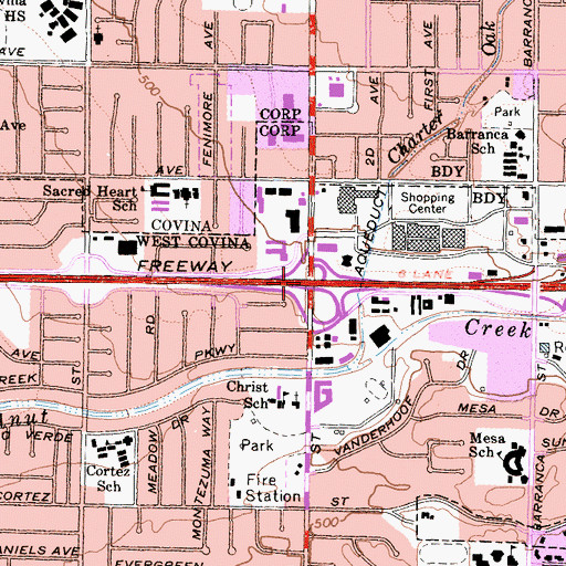 Topographic Map of Exit 37A, CA