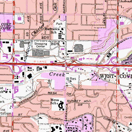 Topographic Map of Exit 37B, CA