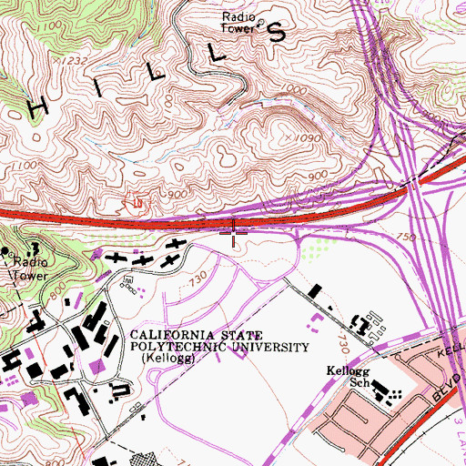 Topographic Map of Exit 41, CA