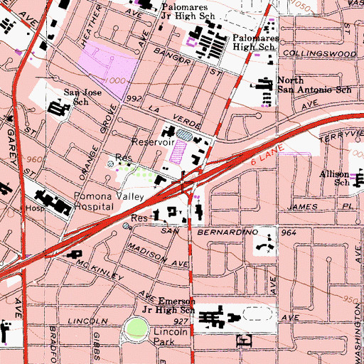 Topographic Map of Exit 46, CA