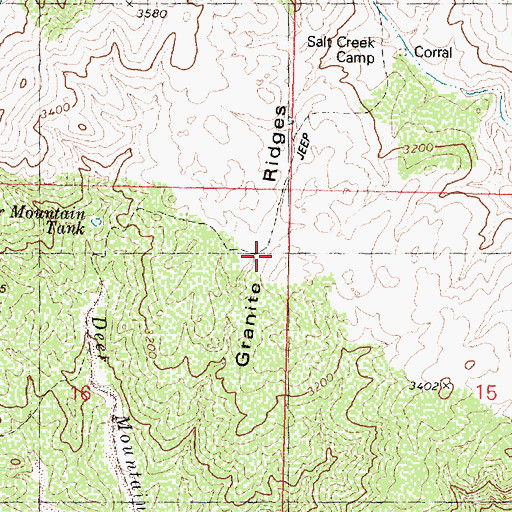 Topographic Map of Granite Ridges, AZ