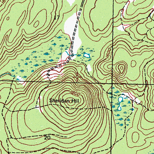 Topographic Map of Spillway Ski Trail, MI