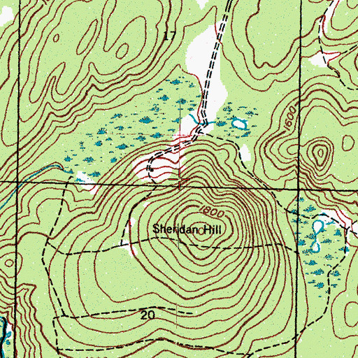 Topographic Map of Hot Cider Ski Trail, MI