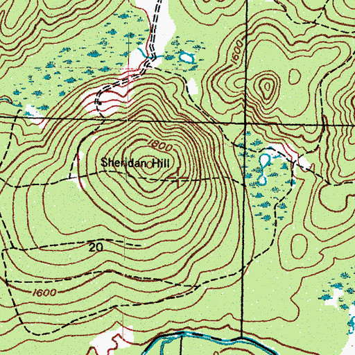 Topographic Map of Sunrise Ski Trail, MI