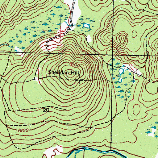 Topographic Map of Snow Shoe Ski Trail, MI