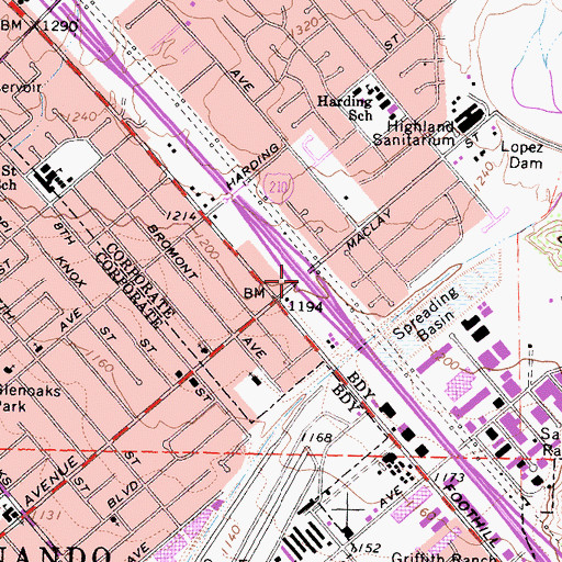 Topographic Map of Exit 5, CA