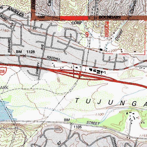Topographic Map of Exit 9, CA
