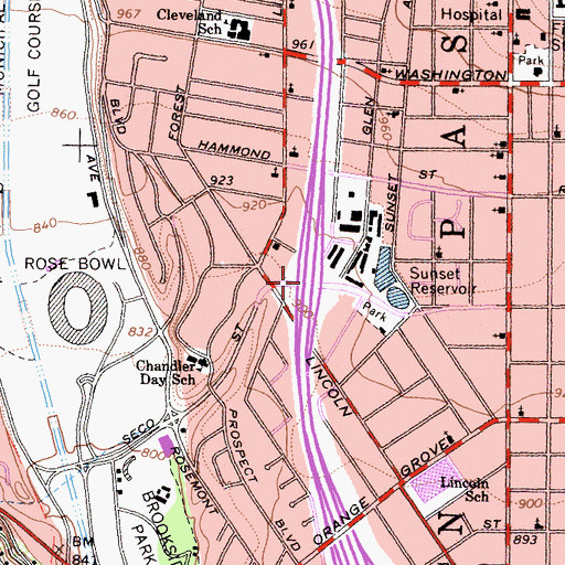 Topographic Map of Exit 24, CA