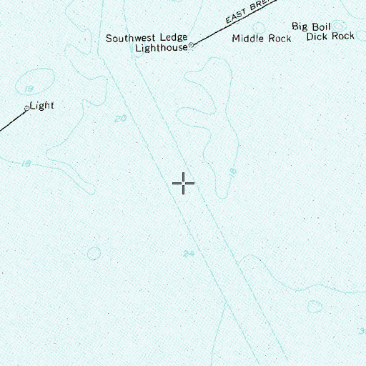 Topographic Map of New Haven Harbor Entrance Channel, CT