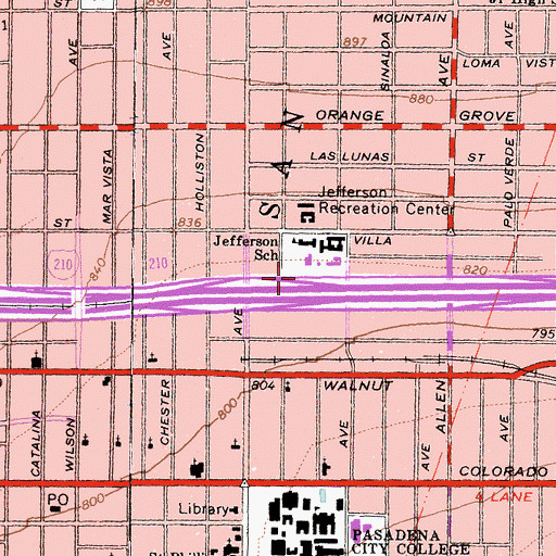 Topographic Map of Exit 27A, CA
