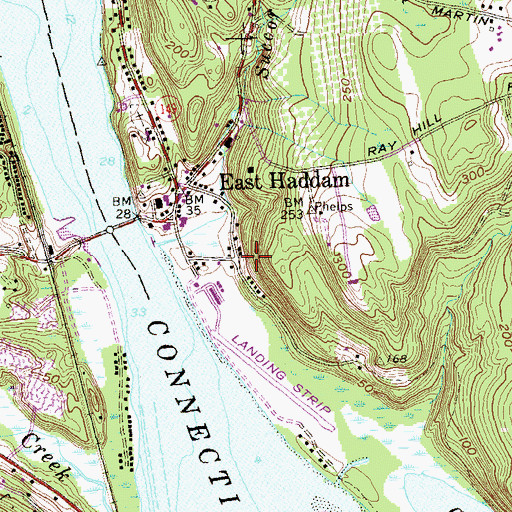 Topographic Map of Goodspeeds Landing, CT