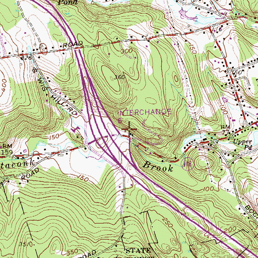 Topographic Map of Interchange Six, CT