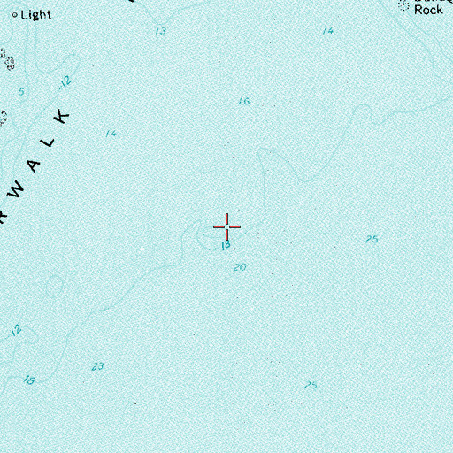 Topographic Map of Channel Rock, CT