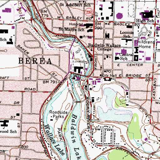 Topographic Map of Doctor Dimiter Ramadanoff Water Treatment Plant, OH