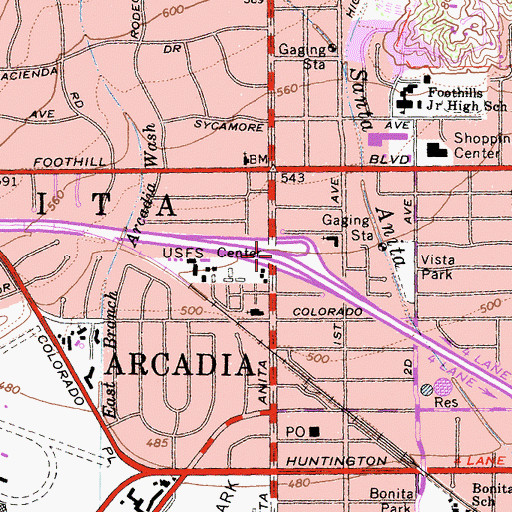 Topographic Map of Exit 32, CA