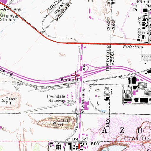 Topographic Map of Exit 38, CA